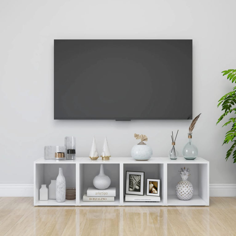 Tv-meubelen 2 st 37x35x37 cm bewerkt hout wit