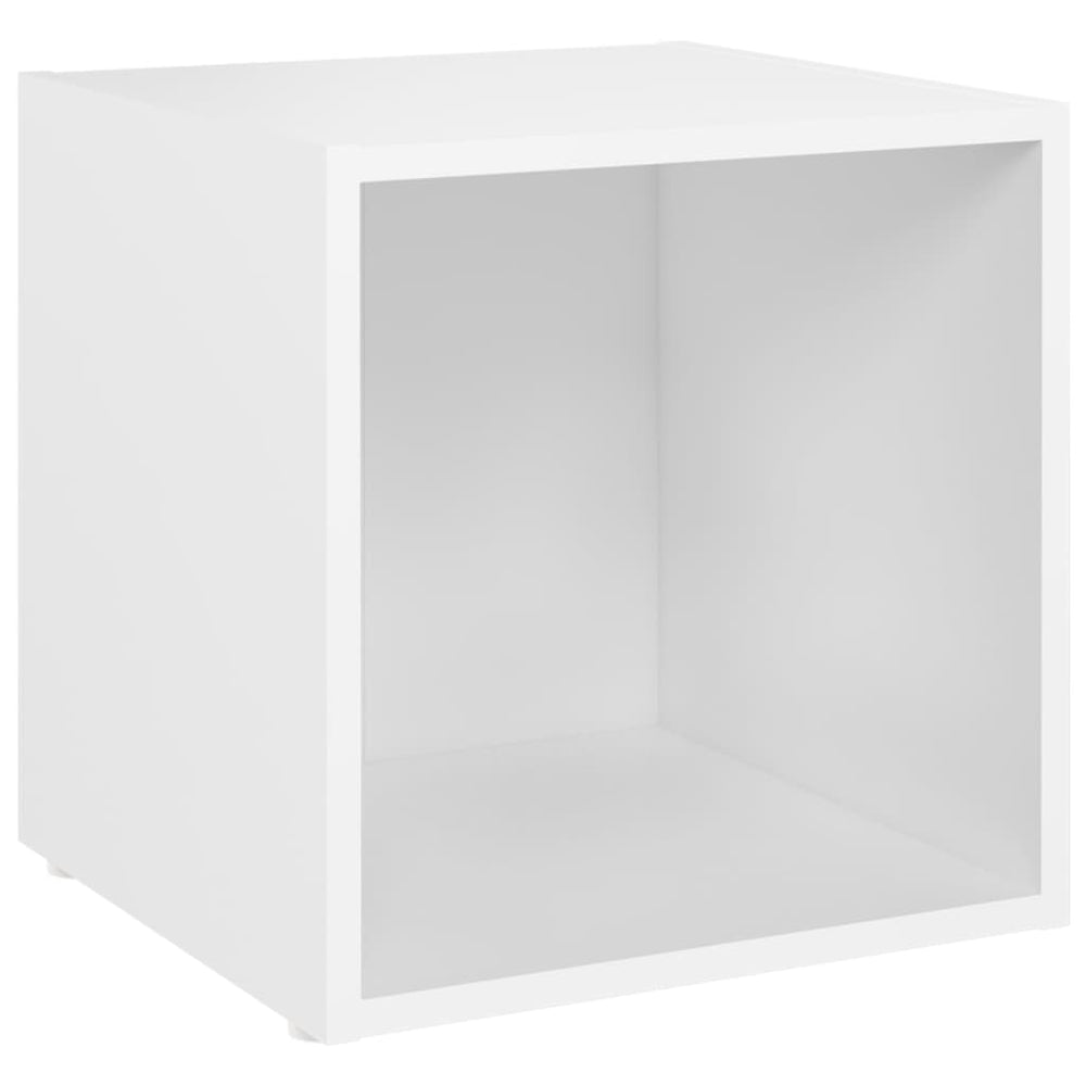 Tv-meubelen 4 st 37x35x37 cm bewerkt hout wit MeubelReus