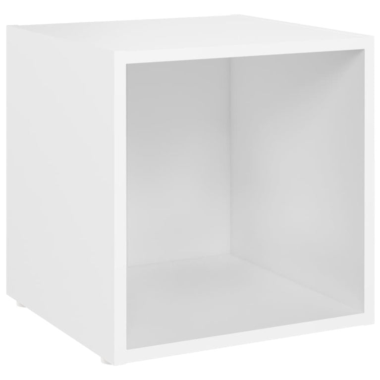 Tv-meubelen 4 st 37x35x37 cm bewerkt hout wit MeubelReus