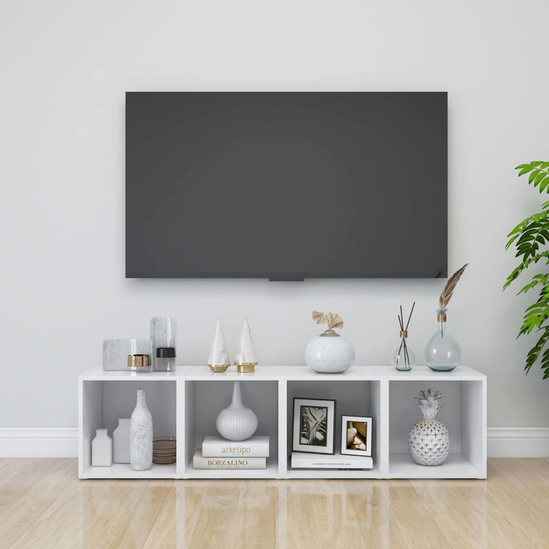 Tv-meubelen 4 st 37x35x37 cm bewerkt hout wit MeubelReus