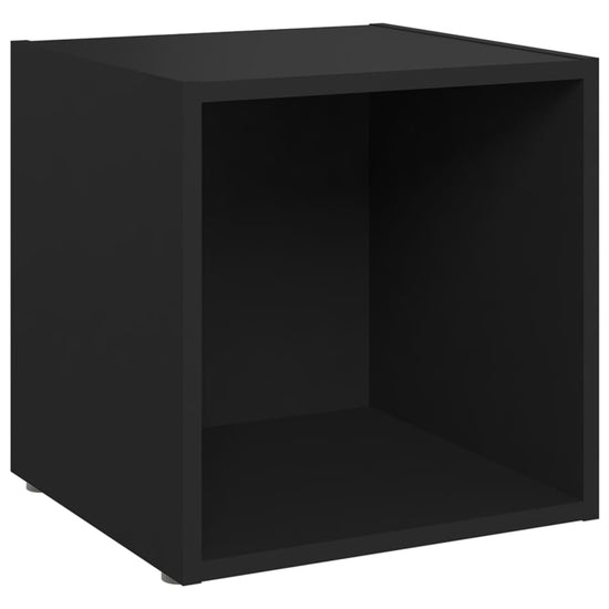 Tv-meubelen 4 st 37x35x37 cm spaanplaat zwart MeubelReus