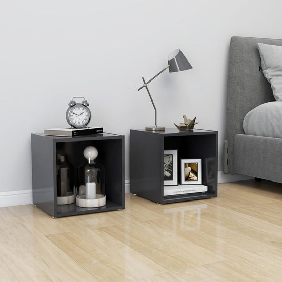 Tv-meubel 37x35x37 cm spaanplaat grijs MeubelReus