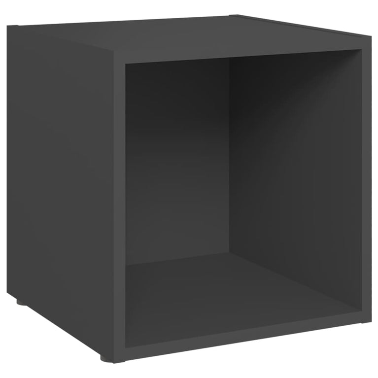 Tv-meubelen 4 st 37x35x37 cm spaanplaat grijs MeubelReus
