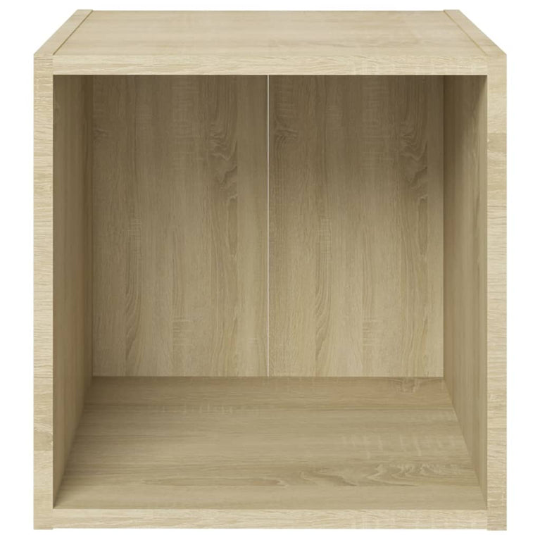 Tv-meubel 37x35x37 cm spaanplaat sonoma eikenkleurig