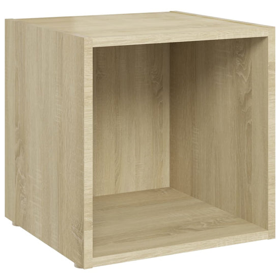 Tv-meubelen 4 st 37x35x37 cm spaanplaat sonoma eikenkleurig MeubelReus