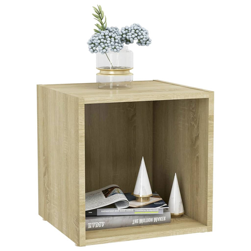 Tv-meubelen 4 st 37x35x37 cm spaanplaat sonoma eikenkleurig MeubelReus