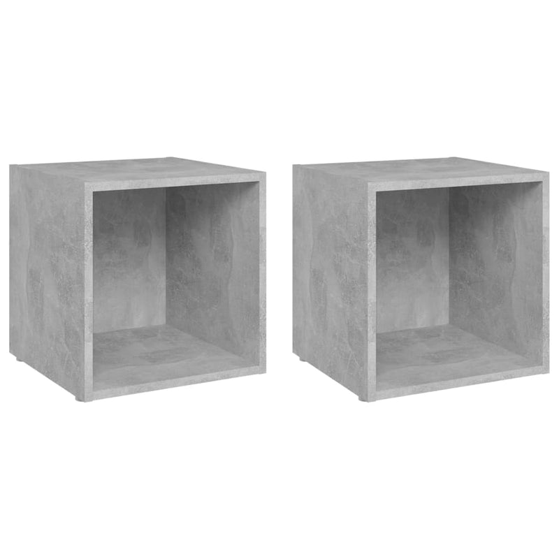 Tv-meubelen 2 st 37x35x37 cm spaanplaat betongrijs MeubelReus