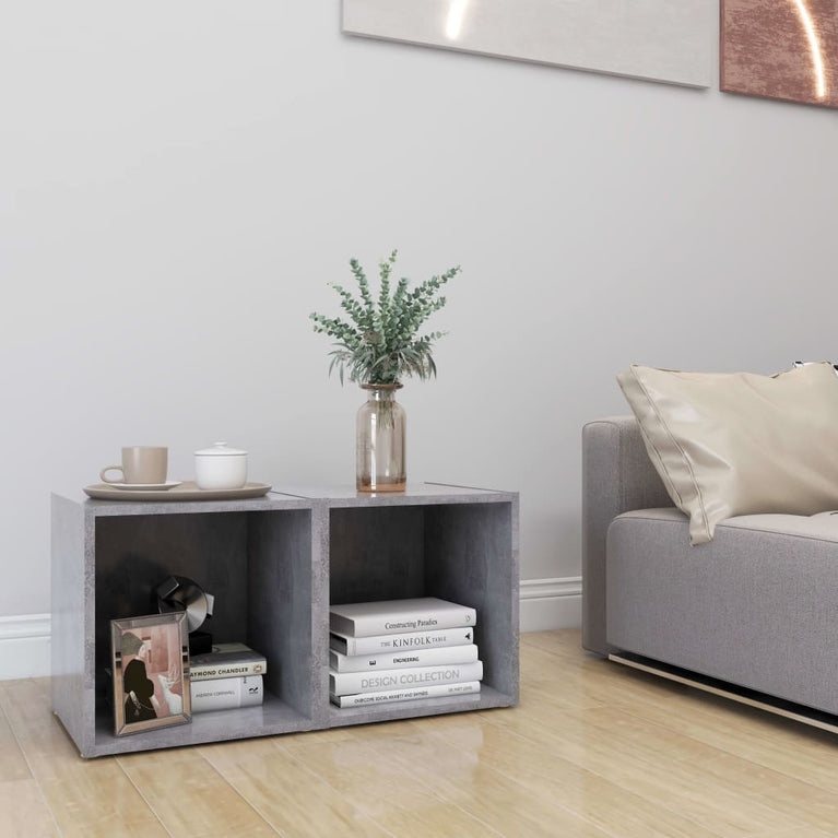 Tv-meubelen 2 st 37x35x37 cm spaanplaat betongrijs MeubelReus