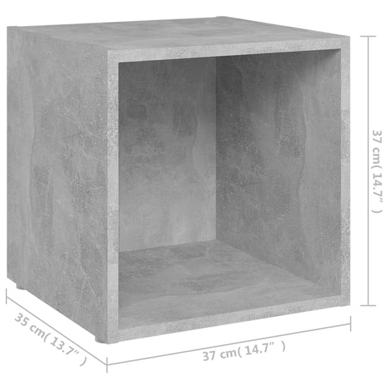Tv-meubelen 4 st 37x35x37 cm spaanplaat betongrijs MeubelReus