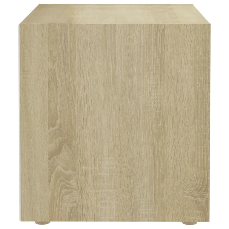 Tv-meubelen 4 st 37x35x37 cm spaanplaat wit sonoma eikenkleurig MeubelReus