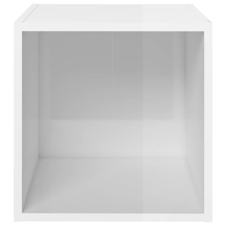 Tv-meubelen 4 st 37x35x37 cm spaanplaat hoogglans wit MeubelReus