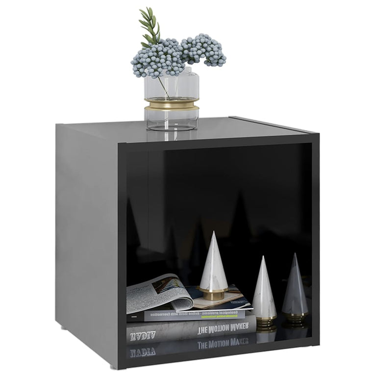 Tv-meubelen 2 st 37x35x37 cm spaanplaat hoogglans zwart MeubelReus