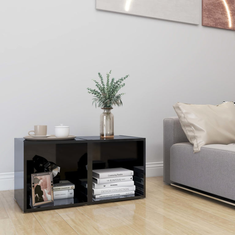 Tv-meubelen 2 st 37x35x37 cm spaanplaat hoogglans zwart MeubelReus