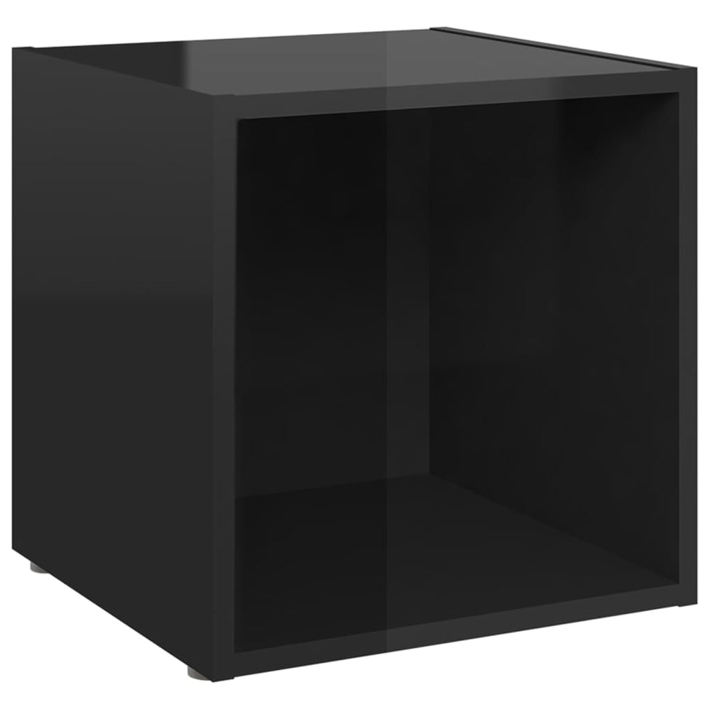 Tv-meubelen 4 st 37x35x37 cm spaanplaat hoogglans zwart MeubelReus