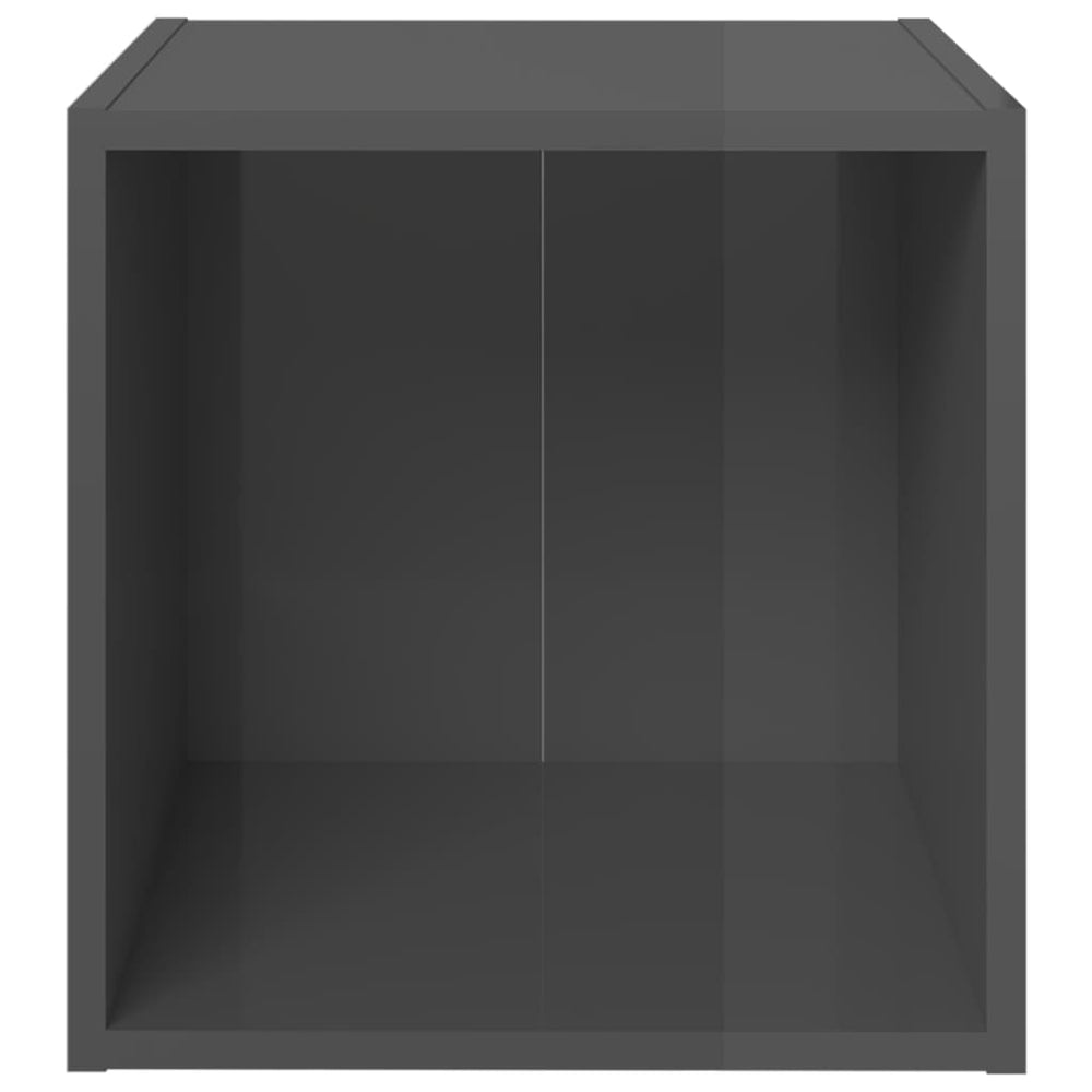 Tv-meubelen 4 st 37x35x37 cm spaanplaat hoogglans grijs MeubelReus