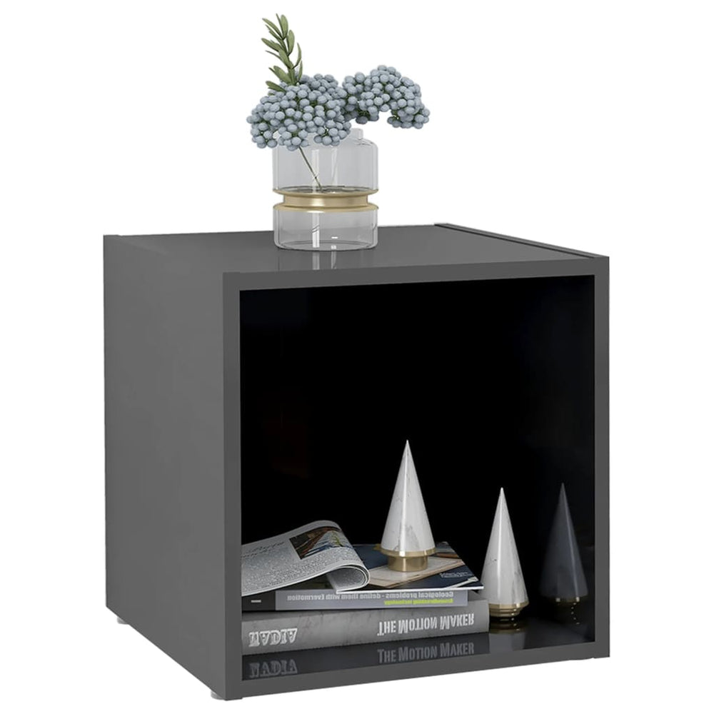 Tv-meubelen 4 st 37x35x37 cm spaanplaat hoogglans grijs MeubelReus