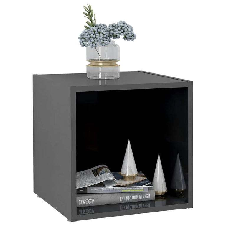 Tv-meubelen 4 st 37x35x37 cm spaanplaat hoogglans grijs MeubelReus