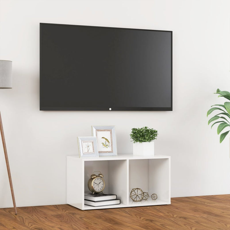 Tv-meubel 72x35x36,5 cm spaanplaat hoogglans wit MeubelReus