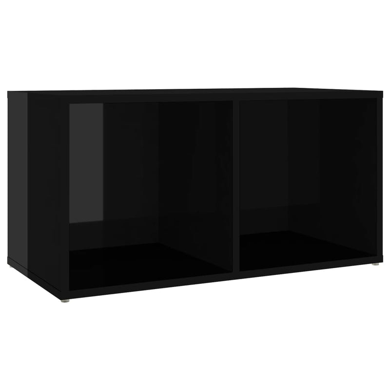 Tv-meubel 72x35x36,5 cm spaanplaat hoogglans zwart