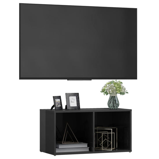 Tv-meubel 72x35x36,5 cm spaanplaat hoogglans grijs MeubelReus