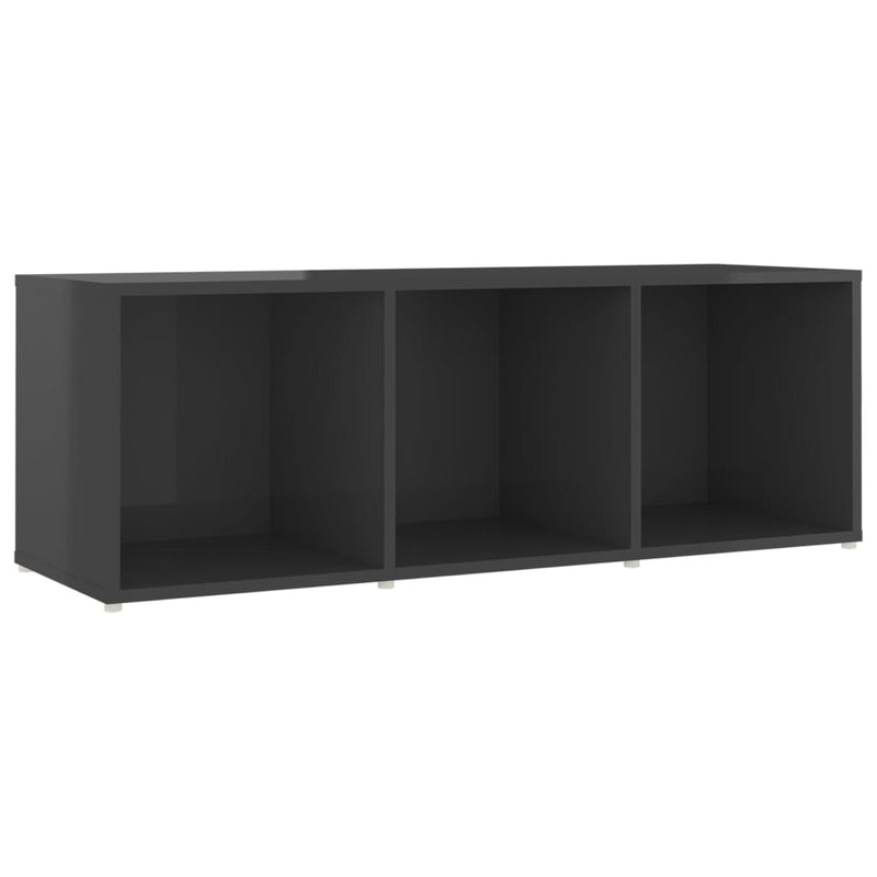 Tv-meubel 107x35x37 cm spaanplaat hoogglans grijs
