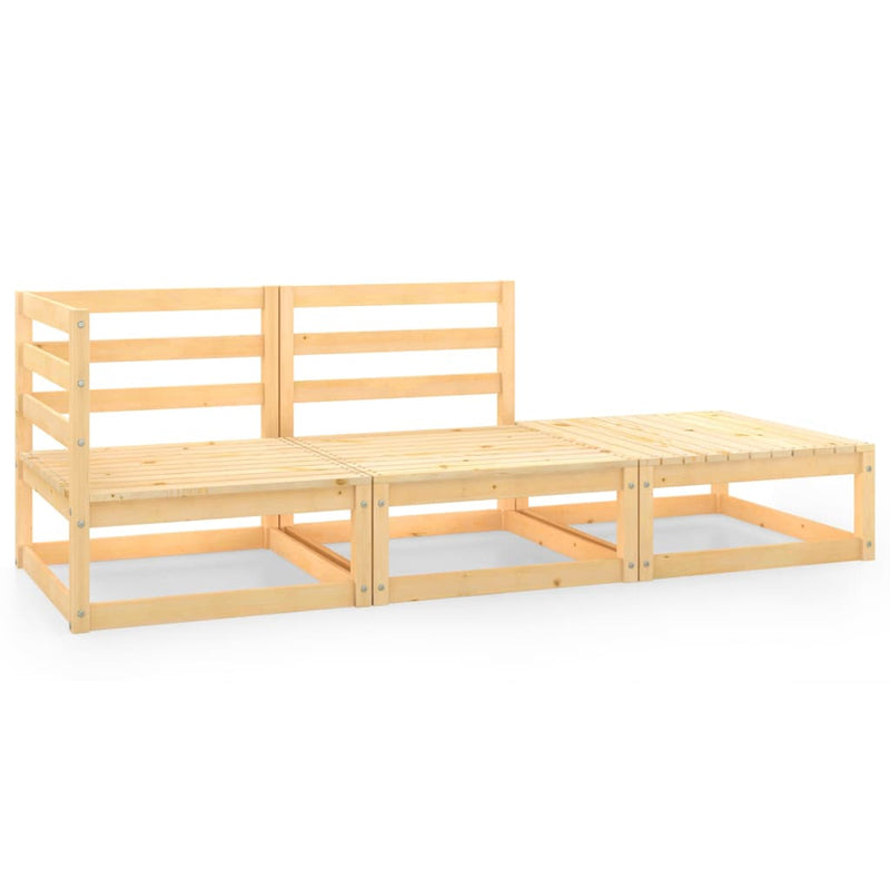3-delige Loungeset massief grenenhout MeubelReus