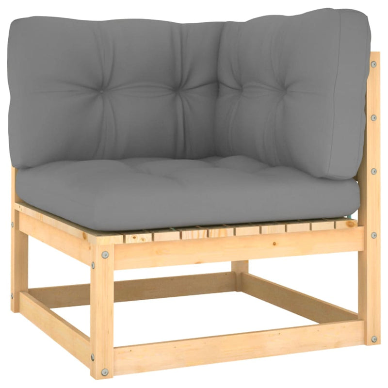 2-delige Loungeset met kussens massief grenenhout MeubelReus