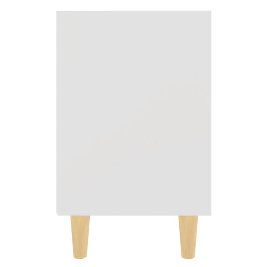Nachtkastjes 2 st met massief houten poten 40x30x50 cm wit MeubelReus