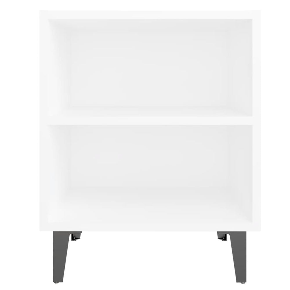 Nachtkastje met metalen poten 40x30x50 cm wit MeubelReus
