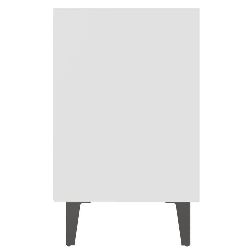 Nachtkastje met metalen poten 40x30x50 cm wit MeubelReus