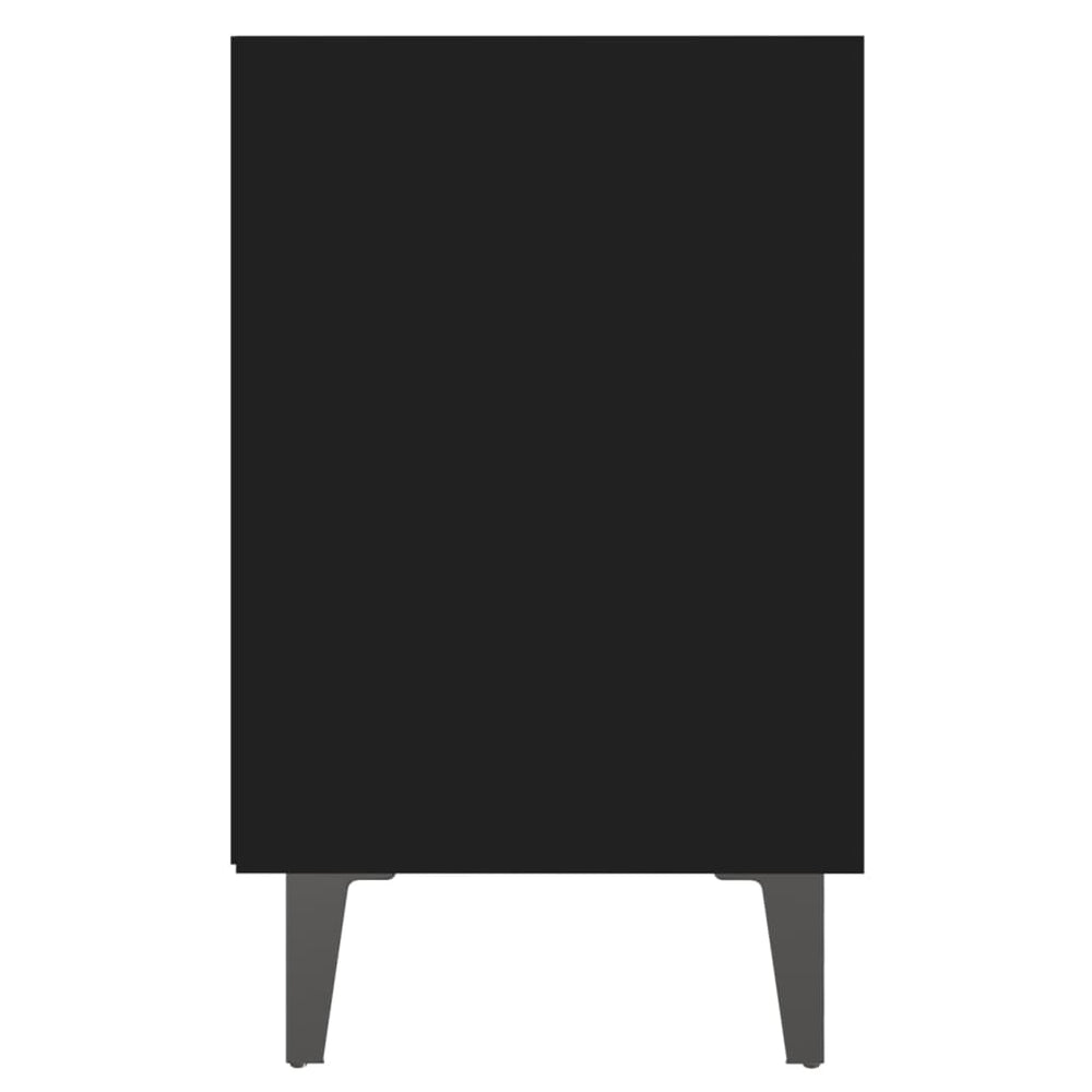 Nachtkastjes 2 st met metalen poten 40x30x50 cm zwart MeubelReus