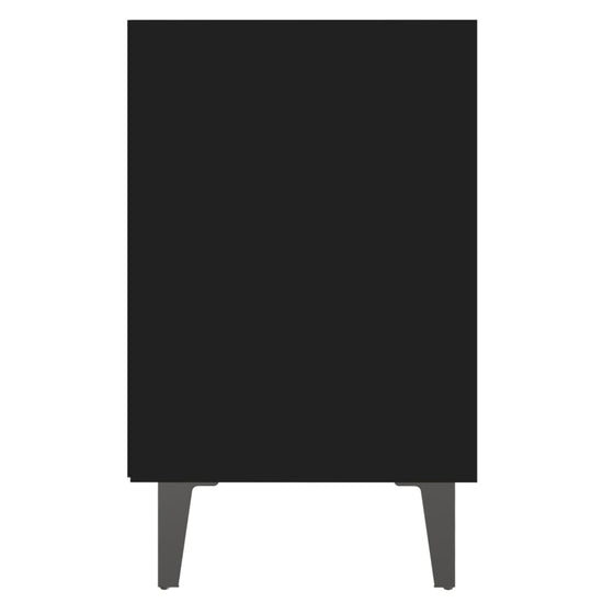 Nachtkastjes 2 st met metalen poten 40x30x50 cm zwart MeubelReus