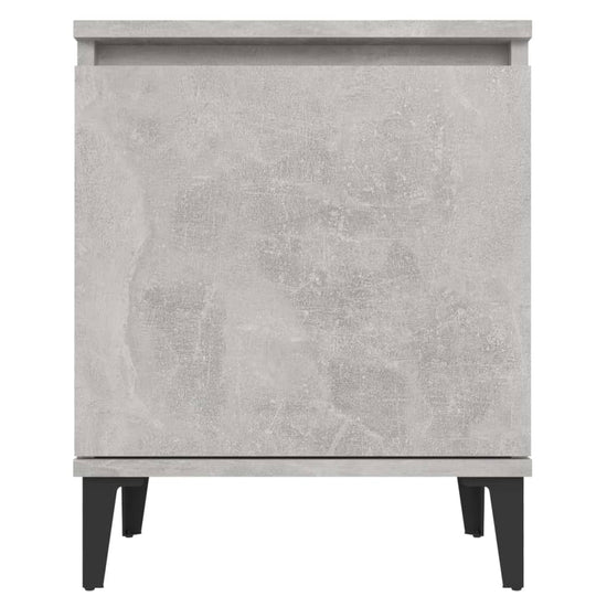 Nachtkastjes 2 st met metalen poten 40x30x50 cm betongrijs MeubelReus