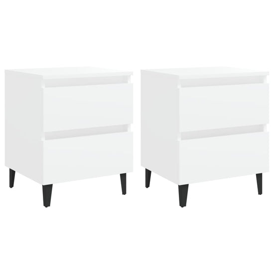 Nachtkastjes 2 st 40x35x50 cm bewerkt hout wit MeubelReus