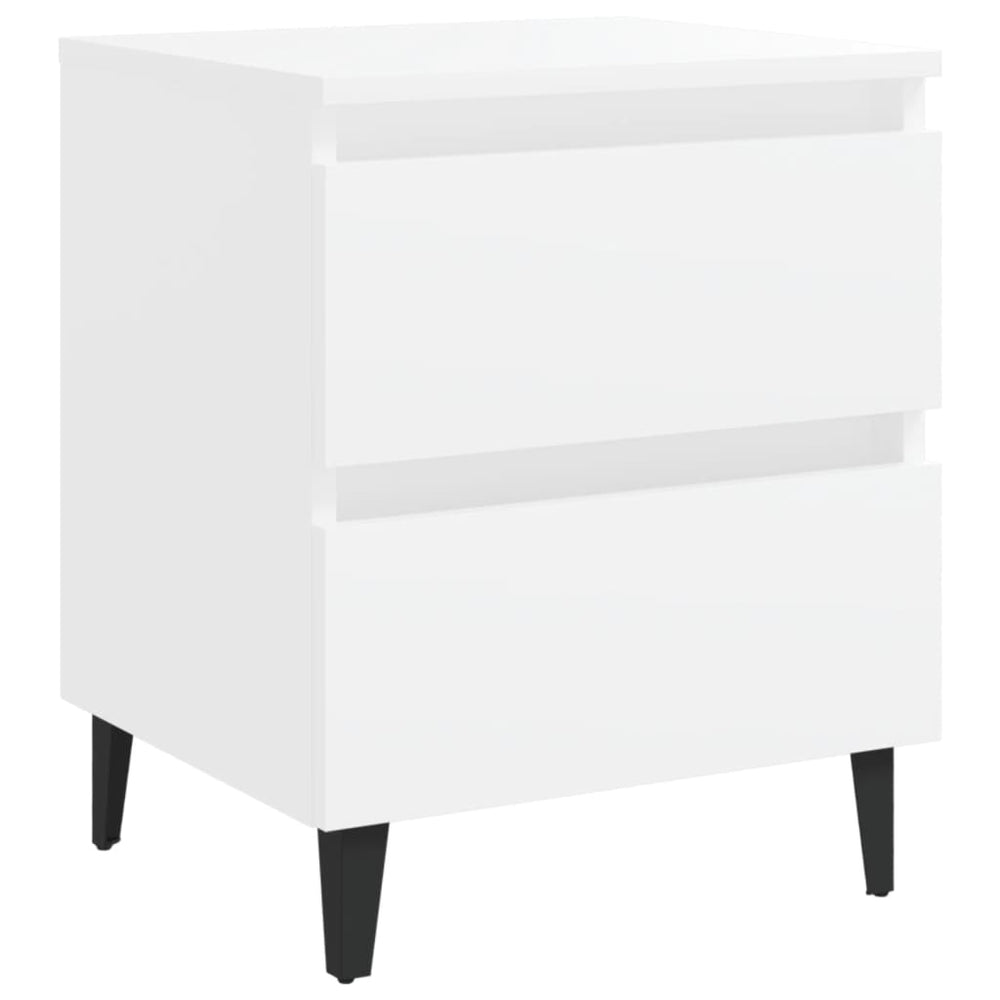 Nachtkastjes 2 st 40x35x50 cm bewerkt hout wit MeubelReus