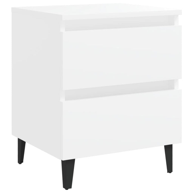 Nachtkastjes 2 st 40x35x50 cm bewerkt hout wit MeubelReus