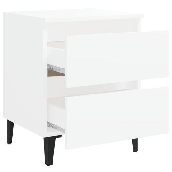 Nachtkastjes 2 st 40x35x50 cm bewerkt hout wit MeubelReus