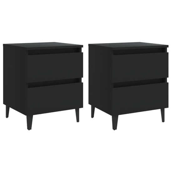Nachtkastjes 2 st 40x35x50 cm spaanplaat zwart MeubelReus