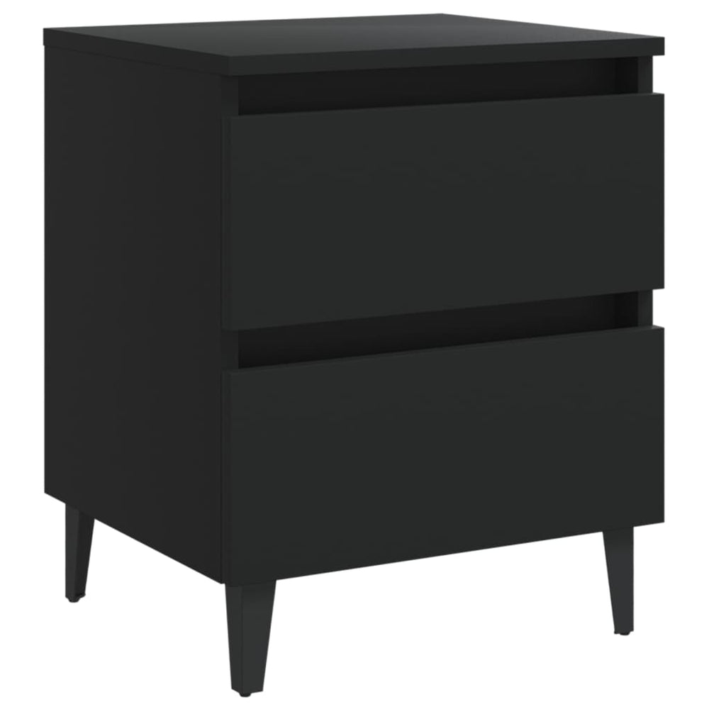 Nachtkastjes 2 st 40x35x50 cm spaanplaat zwart MeubelReus