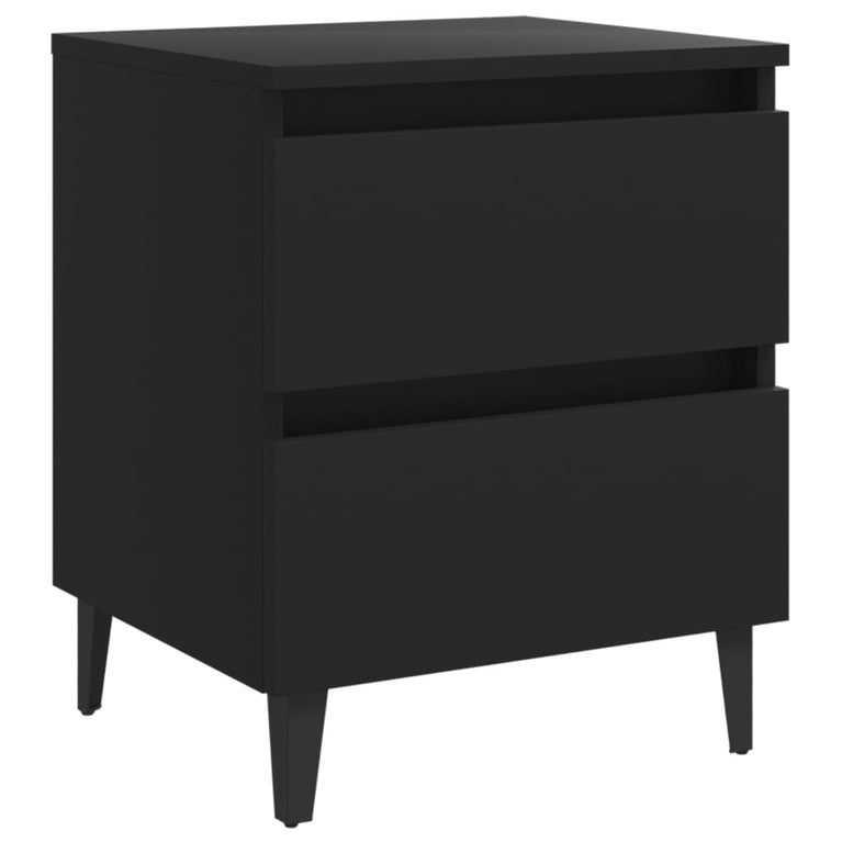 Nachtkastjes 2 st 40x35x50 cm spaanplaat zwart MeubelReus