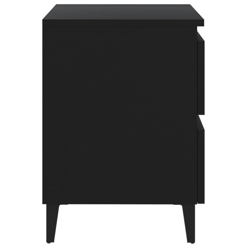 Nachtkastjes 2 st 40x35x50 cm spaanplaat zwart MeubelReus
