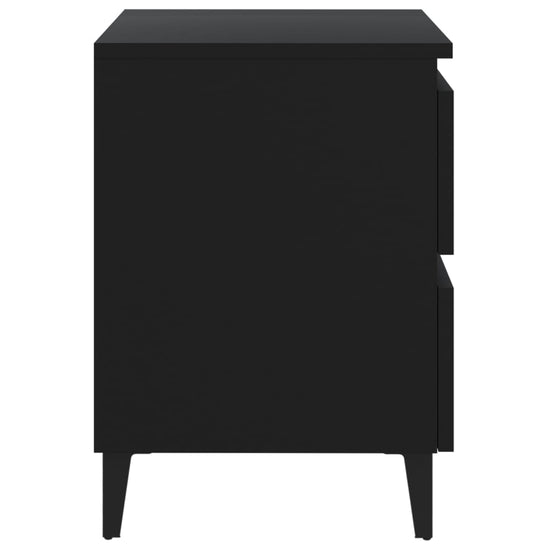 Nachtkastjes 2 st 40x35x50 cm spaanplaat zwart MeubelReus