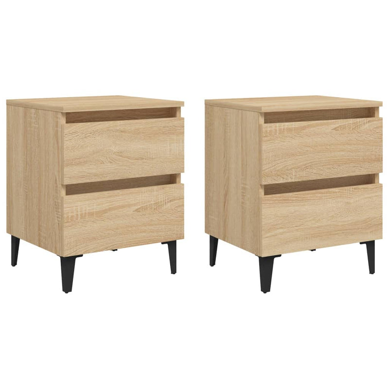 Nachtkastjes 2 st 40x35x50 cm spaanplaat sonoma eikenkleurig MeubelReus