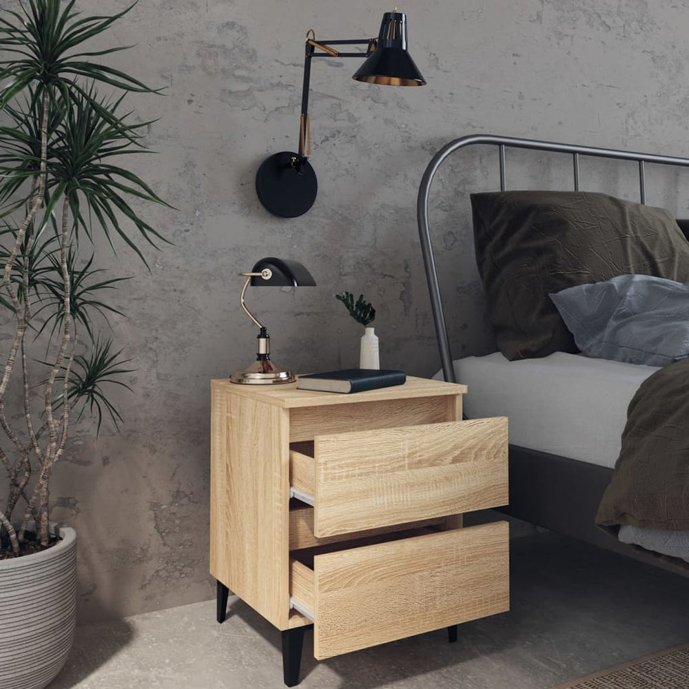 Nachtkastjes 2 st 40x35x50 cm spaanplaat sonoma eikenkleurig MeubelReus