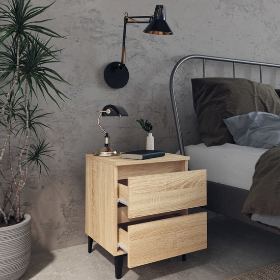 Nachtkastjes 2 st 40x35x50 cm spaanplaat sonoma eikenkleurig MeubelReus