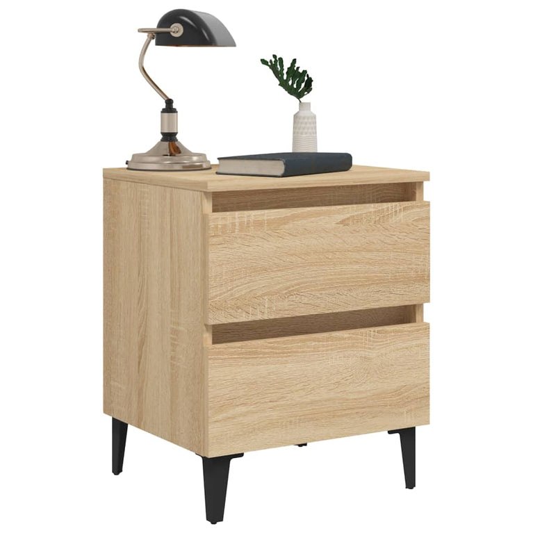 Nachtkastjes 2 st 40x35x50 cm spaanplaat sonoma eikenkleurig MeubelReus