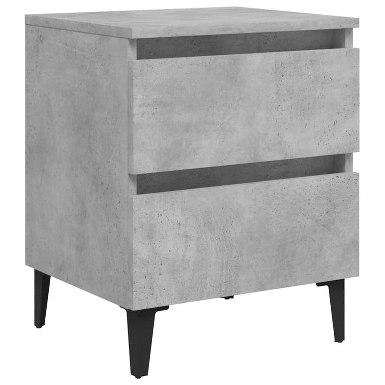 Nachtkastjes 2 st 40x35x50 cm spaanplaat betongrijs MeubelReus
