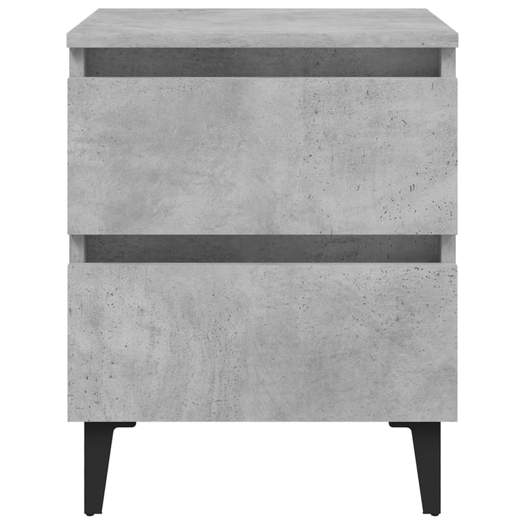 Nachtkastjes 2 st 40x35x50 cm spaanplaat betongrijs MeubelReus