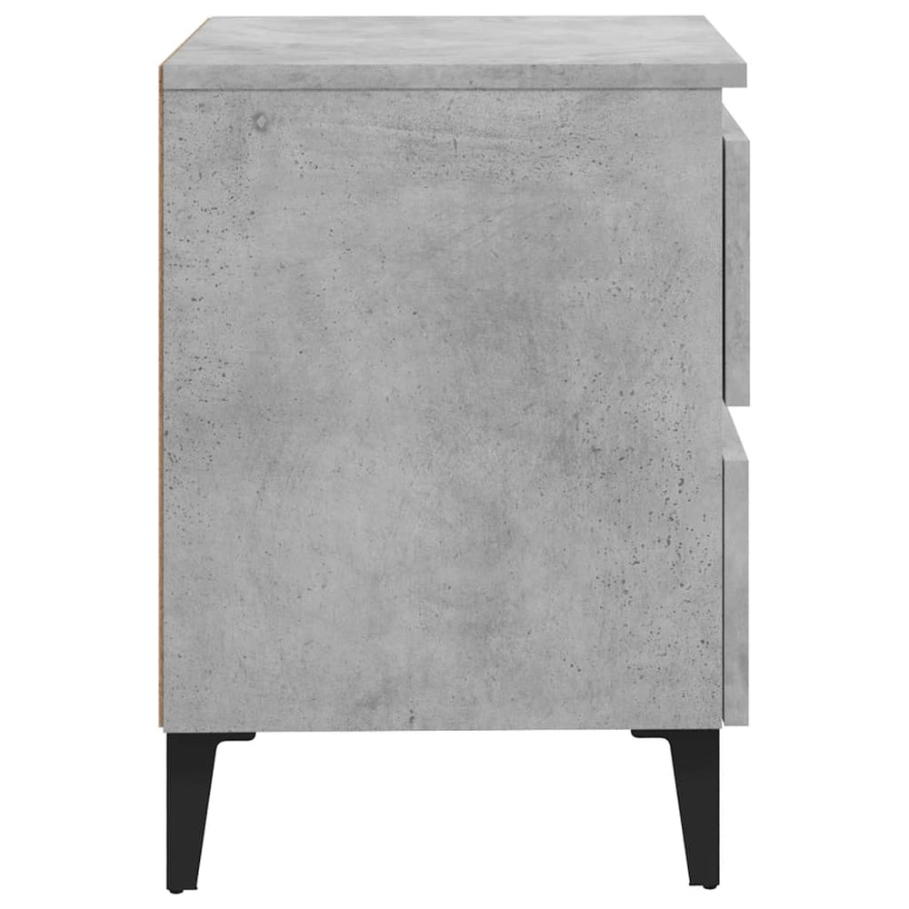 Nachtkastjes 2 st 40x35x50 cm spaanplaat betongrijs MeubelReus