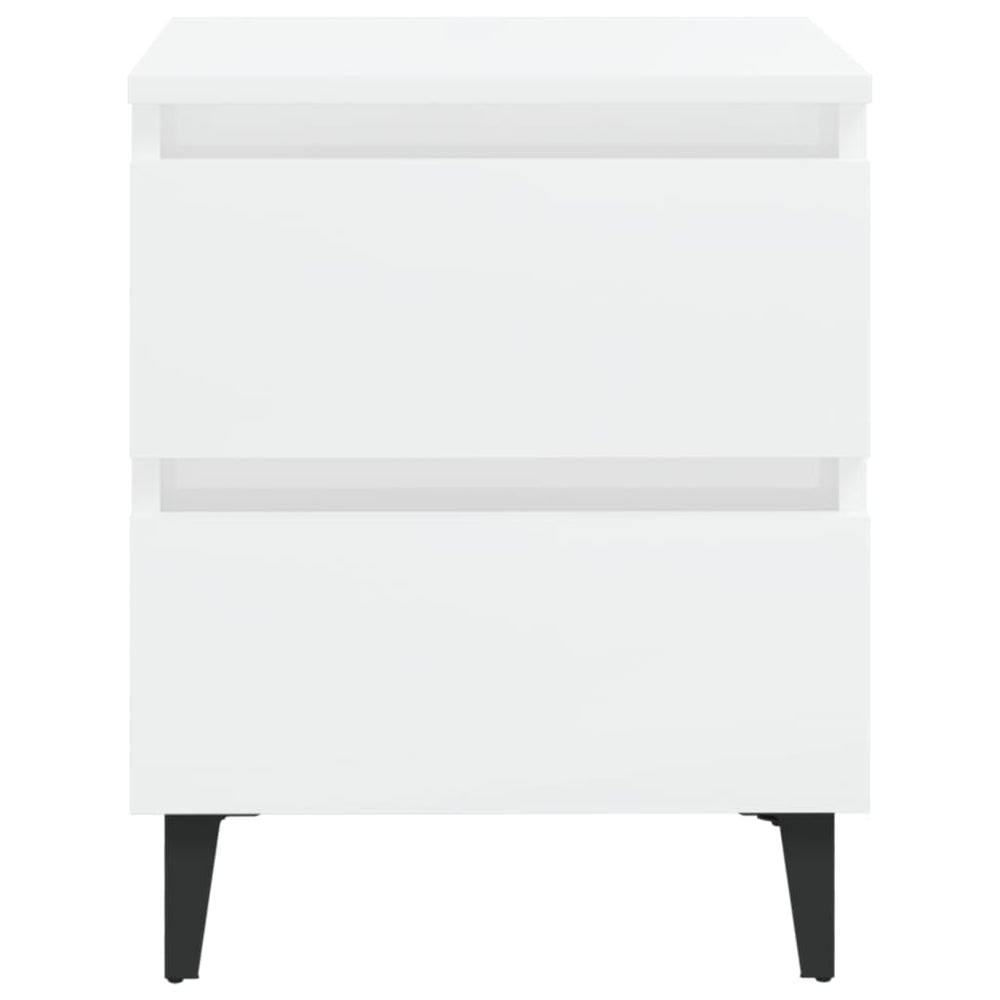 Nachtkastjes 2 st 40x35x50 cm spaanplaat hoogglans wit MeubelReus